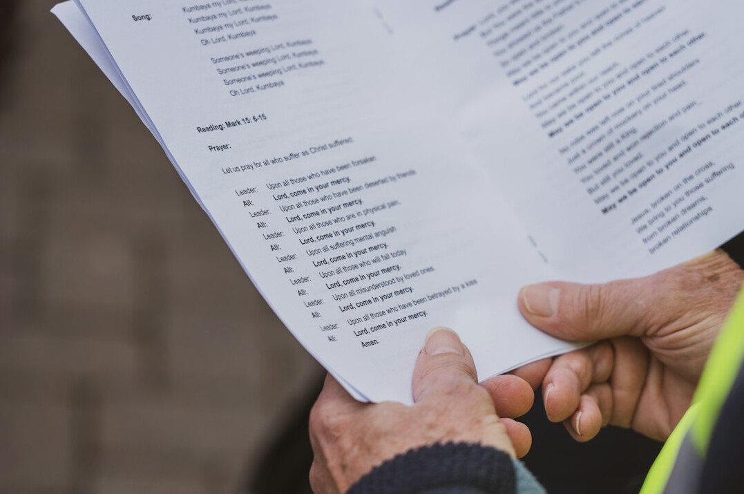 fact checker reviewing documents